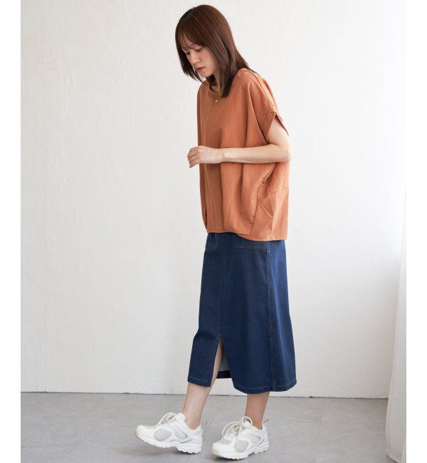 ikka「冷感鹿の子センターシームタックプルオーバー」|その他|