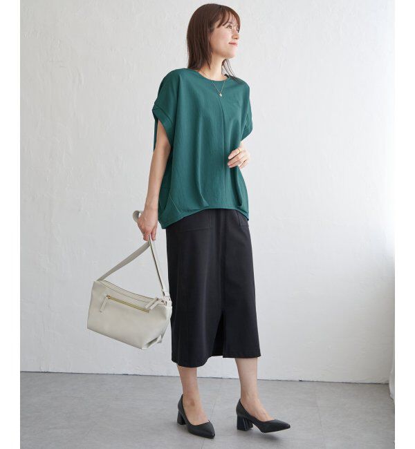 ikka「冷感鹿の子センターシームタックプルオーバー」|その他|