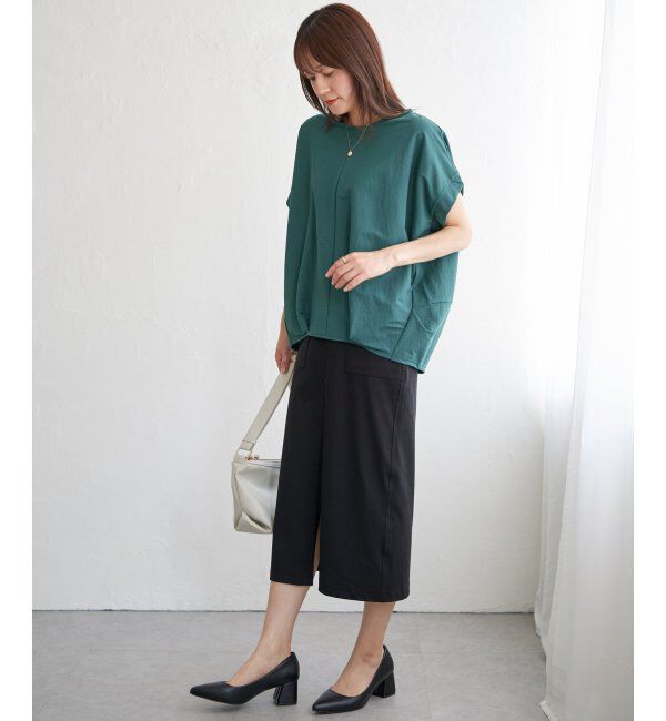 ikka「冷感鹿の子センターシームタックプルオーバー」|その他|