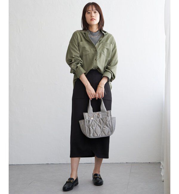 ikka「セルロース／デニムポケ付きシャツ」|シャツ・ブラウス|