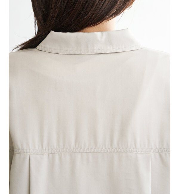 ikka「セルロース／デニムポケ付きシャツ」|シャツ・ブラウス|