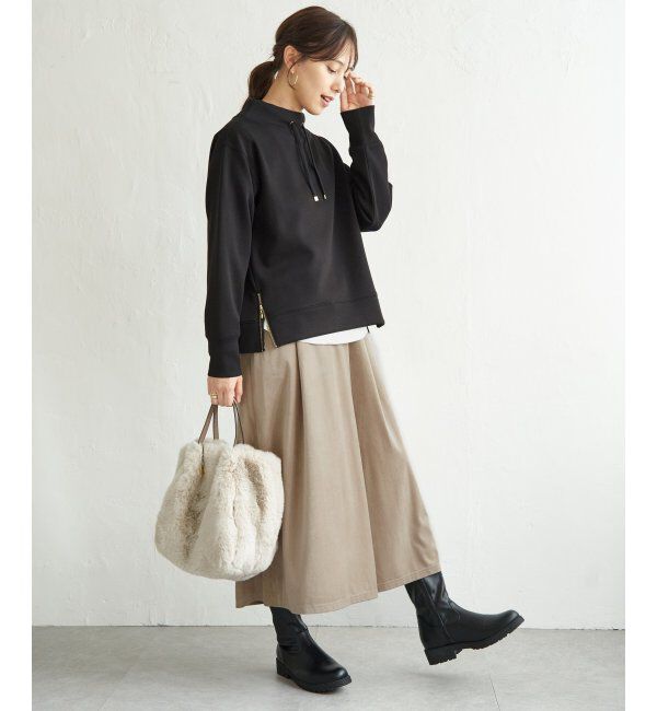 ikka「GOKU楽鹿の子ダンボールプルオーバー」|パーカー|