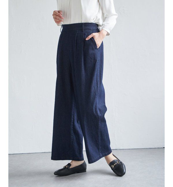 ikka「デニム／チノワイドパンツ」|その他|