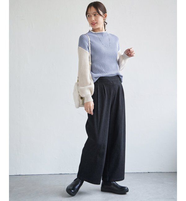 ikka「デニム／チノワイドパンツ」|その他|