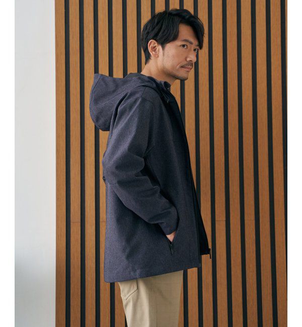 ikka「【雑誌MonoMax4月号掲載】撥水メランジ ジップマウンテンパーカー「小泉孝太郎さん着用モデル」」|ブルゾン・スタジャン|