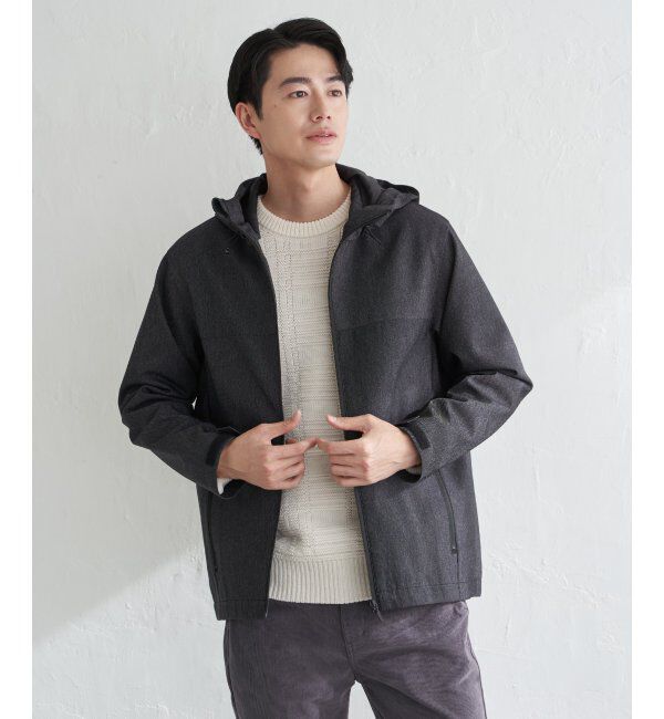 ikka「【雑誌MonoMax4月号掲載】撥水メランジ ジップマウンテンパーカー「小泉孝太郎さん着用モデル」」|ブルゾン・スタジャン|