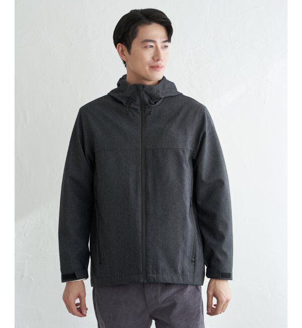 ikka「【雑誌MonoMax4月号掲載】撥水メランジ ジップマウンテンパーカー「小泉孝太郎さん着用モデル」」|ブルゾン・スタジャン|