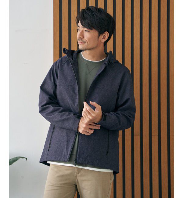 ikka「【雑誌MonoMax4月号掲載】撥水メランジ ジップマウンテンパーカー「小泉孝太郎さん着用モデル」」|ブルゾン・スタジャン|