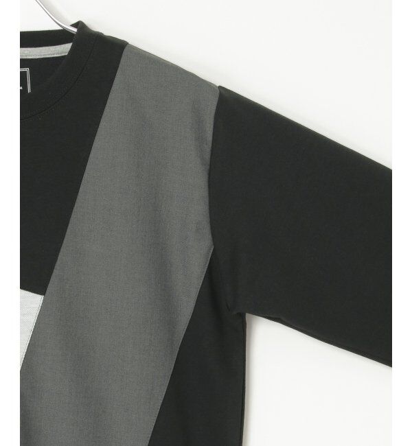 ikka「ブロックスポンチ切り替えロンT」|Tシャツ・カットソー|