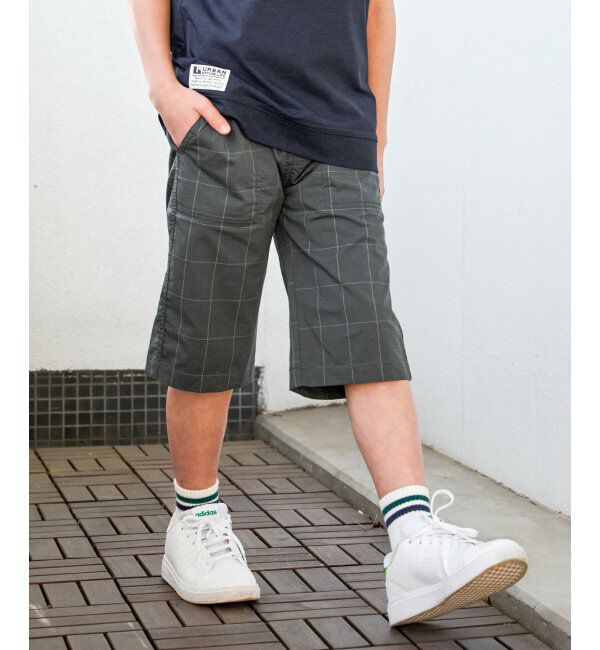 ikka kids「軽量リップ6.5分丈パンツ（120~160cm）」|その他|グレー