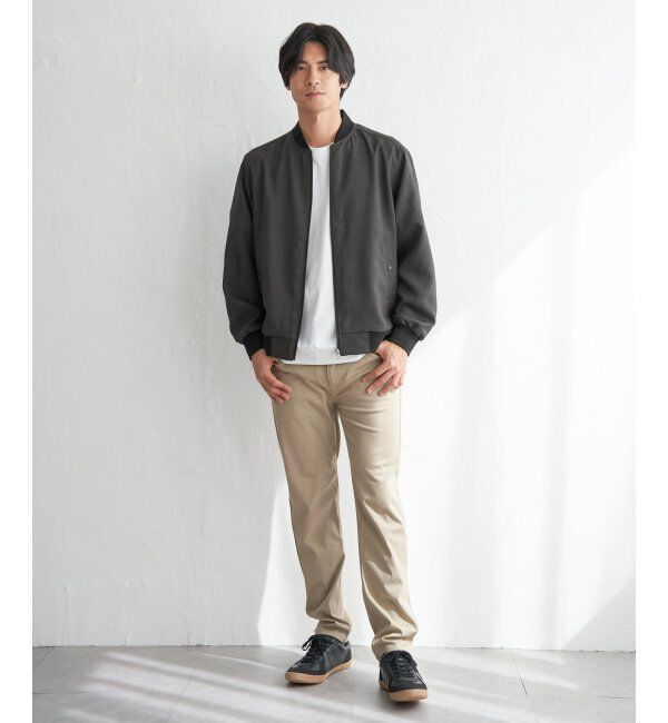 ikka「【雑誌MonoMax4月号掲載】イージーケアリネンライクブルゾン「小泉孝太郎さん着用モデル」」|ブルゾン・スタジャン|