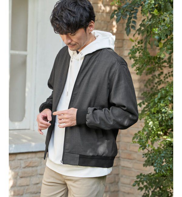 ikka「【雑誌MonoMax4月号掲載】イージーケアリネンライクブルゾン「小泉孝太郎さん着用モデル」」|ブルゾン・スタジャン|