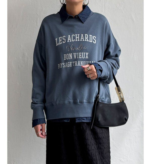 Lbc with Life「チェーンステッチ刺繍ロゴ裏毛プルオーバー」|その他|ブルー