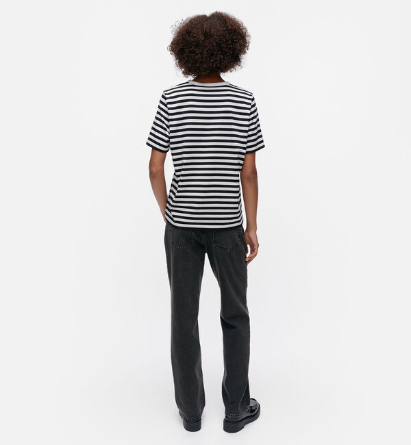 Marimekko「Tasaraita Unikko Tシャツ」|Tシャツ・カットソー|