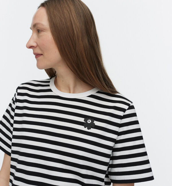 Marimekko「Tasaraita Unikko Tシャツ」|Tシャツ・カットソー|