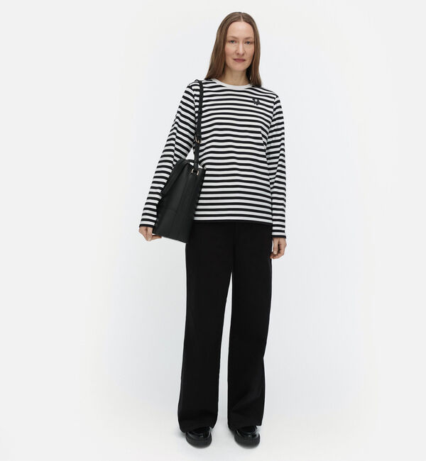 Marimekko「Tasaraita Unikko カットソー」|Tシャツ・カットソー|