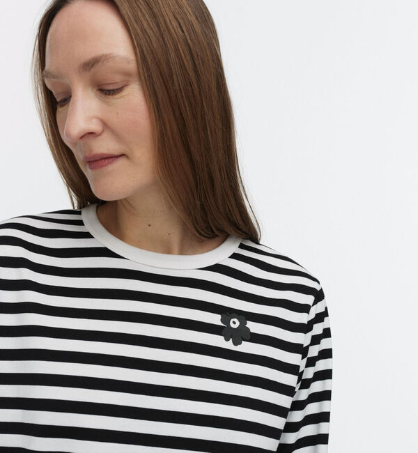 Marimekko「Tasaraita Unikko カットソー」|Tシャツ・カットソー|