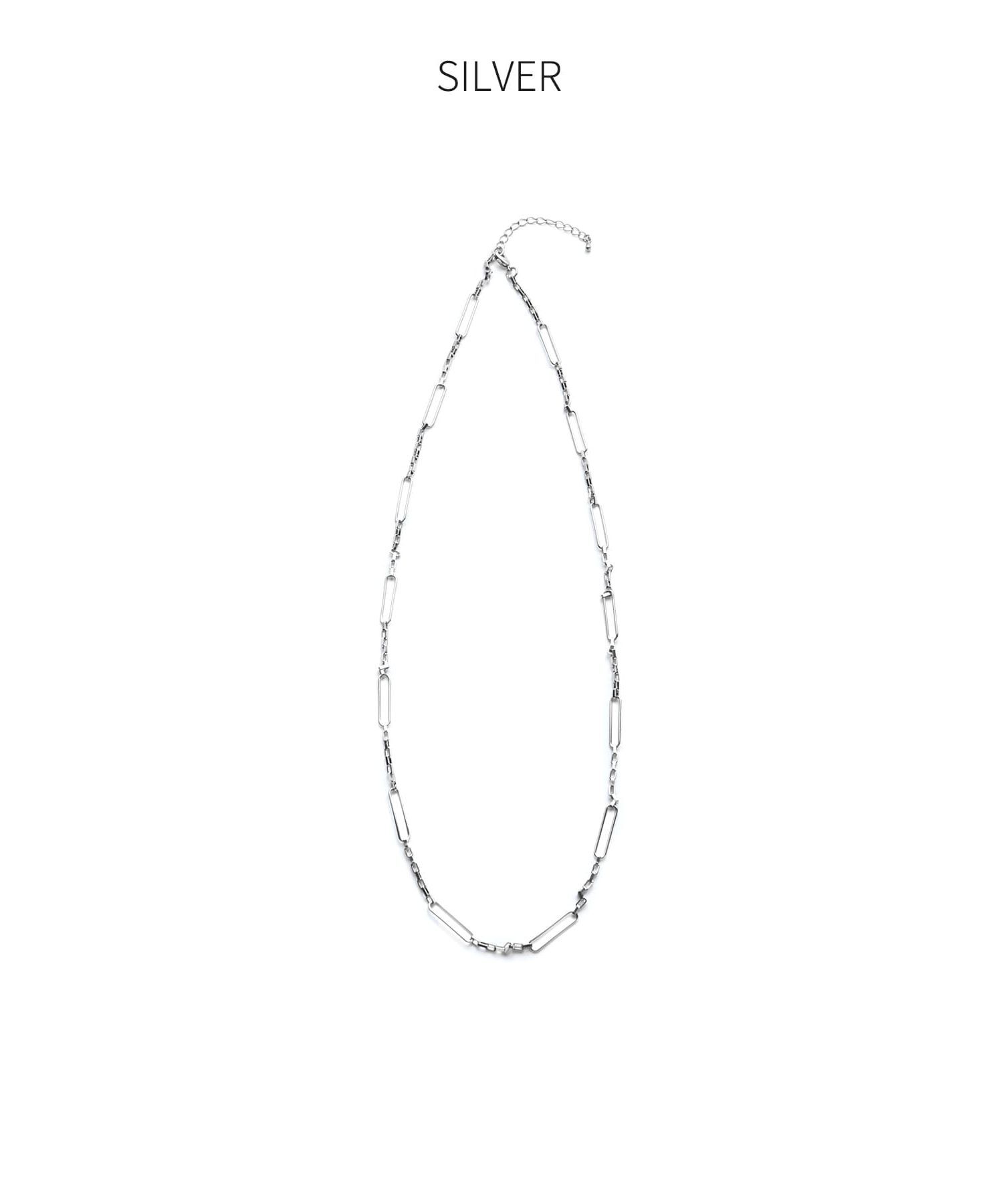 STYLE DELI「スクエア交互チェーンロングネックレス」|ネックレス|