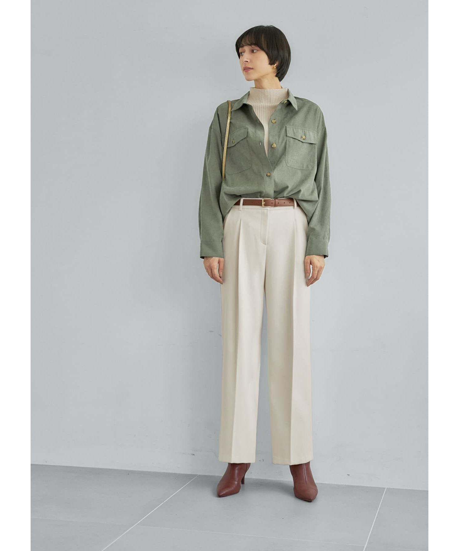 STYLE DELI「ピーチツイルオーバーサイズシャツ」|シャツ・ブラウス|