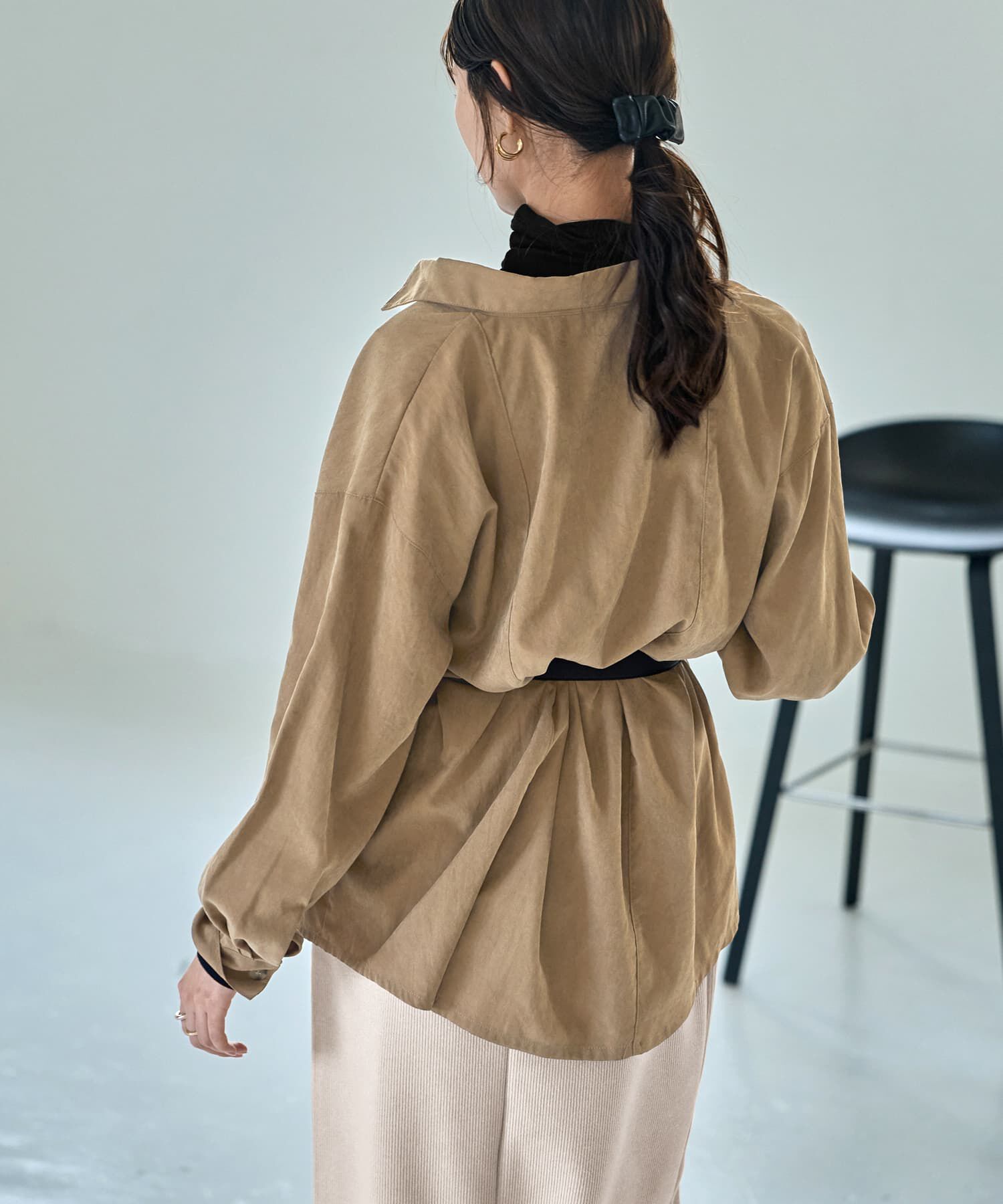 STYLE DELI「ピーチツイルオーバーサイズシャツ」|シャツ・ブラウス|