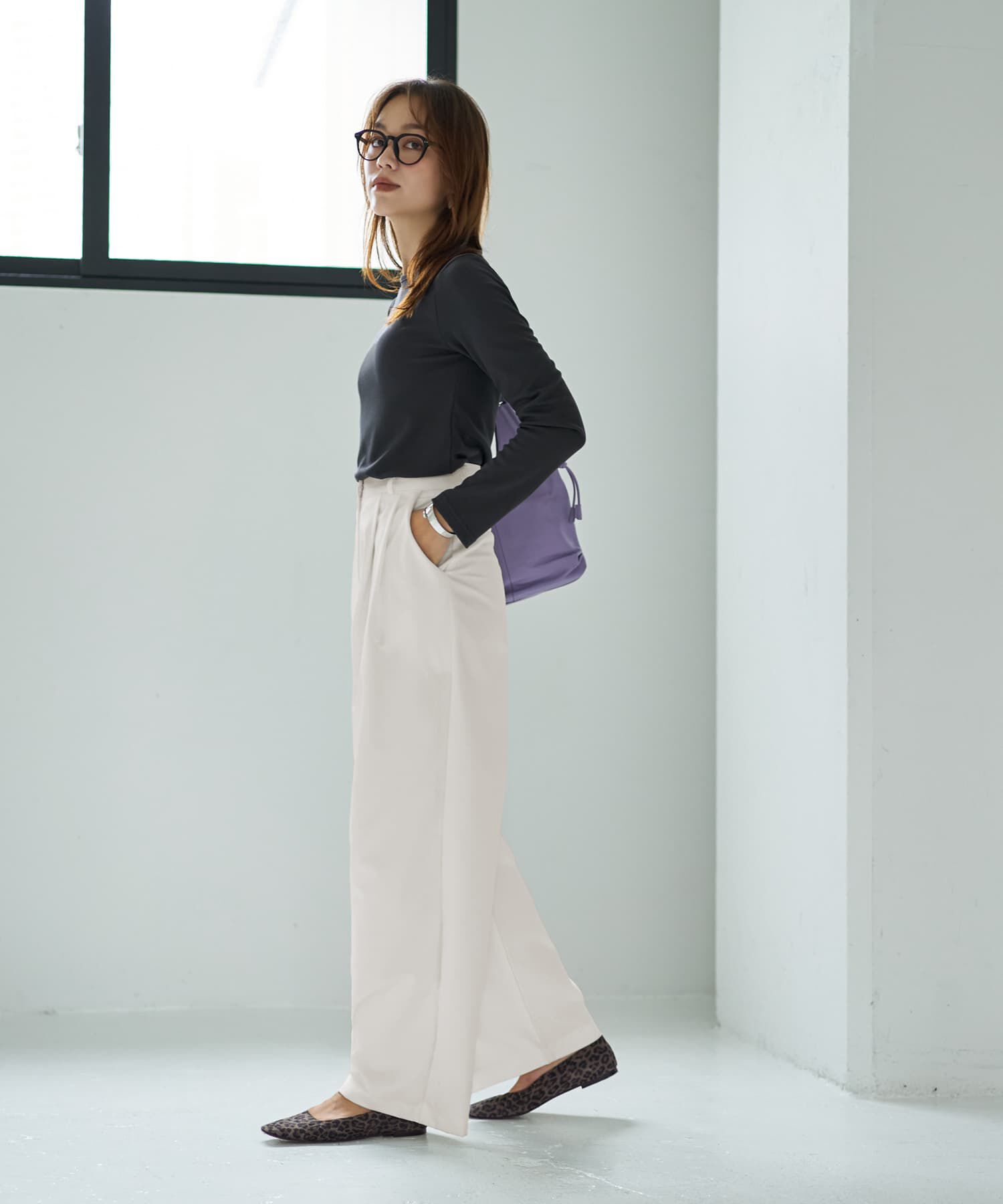 STYLE DELI「下に着るリブテレコ長袖カットソートップス」|Tシャツ・カットソー|