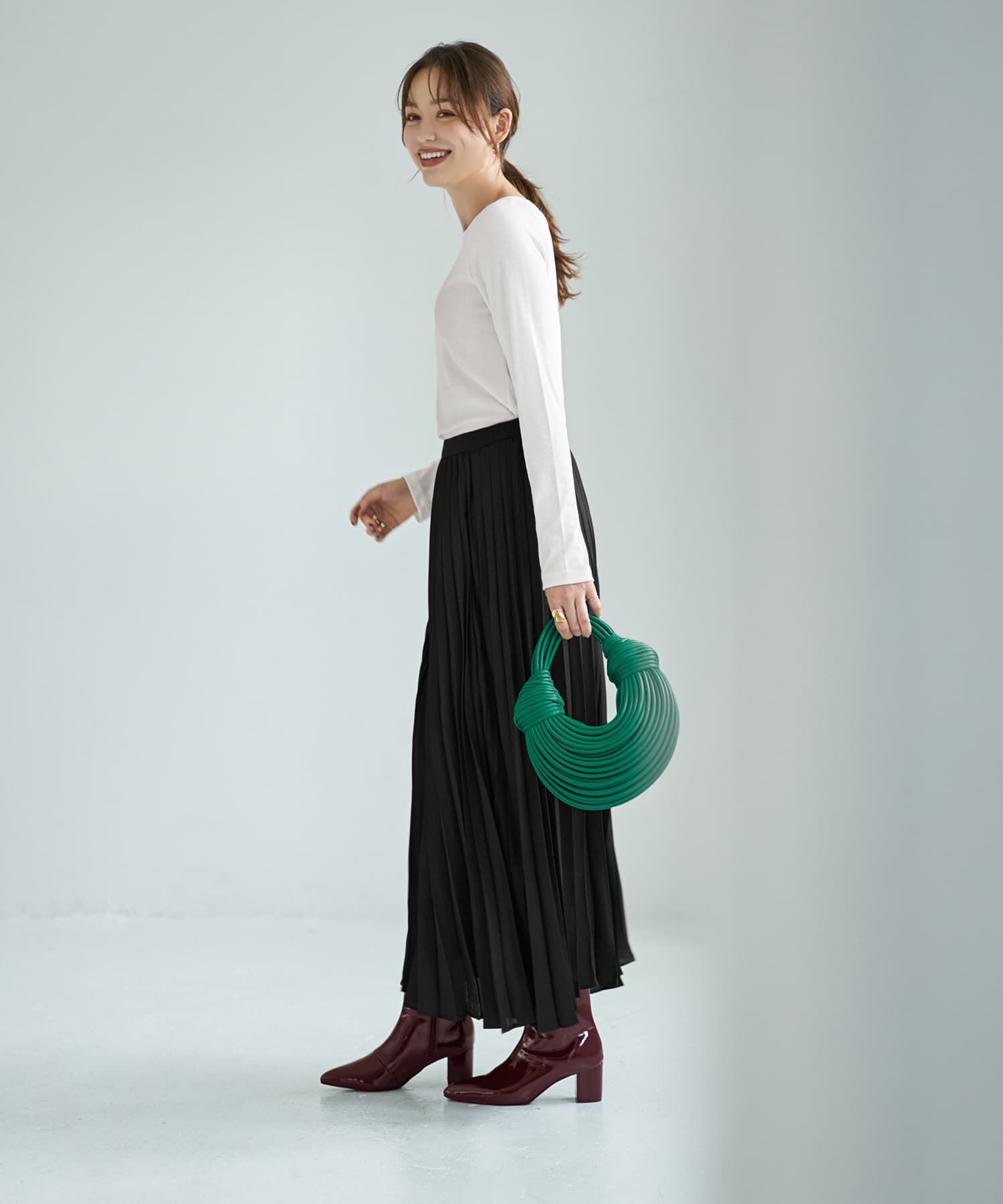 STYLE DELI「下に着るリブテレコ長袖カットソートップス」|Tシャツ・カットソー|