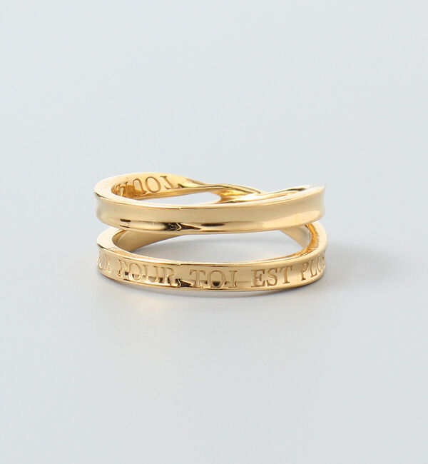  「【SV925】メッセージリング/ペア　ゴールド」|リング|