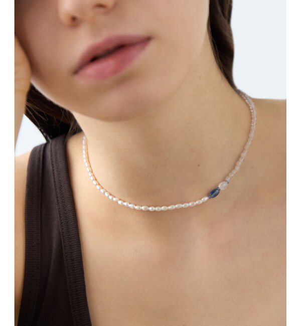 ete「[デイアップ] パール/ナチュラルストーン ネックレス」|ネックレス|