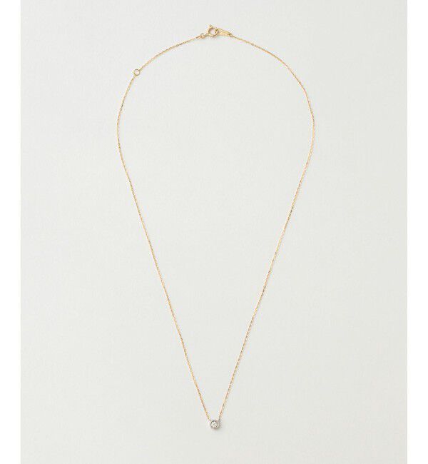 Jouete「K10YG/WG コンビカラー ダイヤモンド ネックレス」|ネックレス|