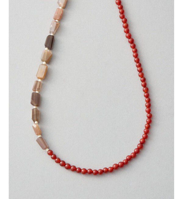 Jouete「[ジェム] ネックレス ムーンストーン&times;レッドアベンチュリン」|ネックレス|イエローゴールド