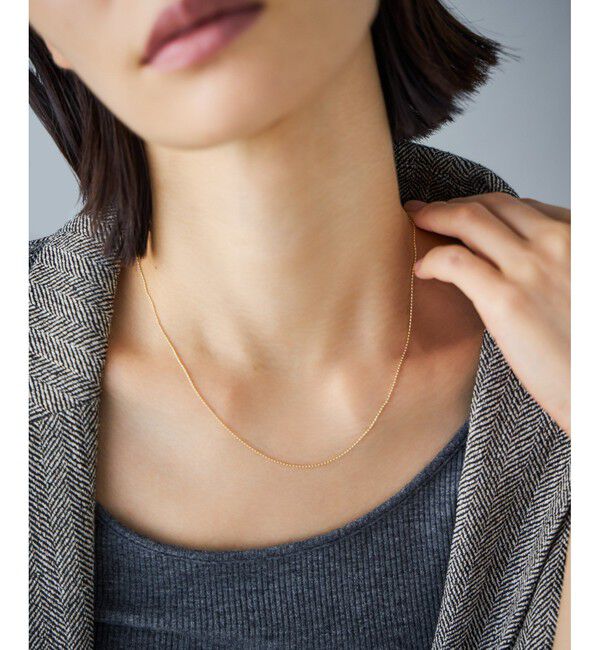 Jouete「K10YG ネックレス ボールチェーン」|ネックレス|