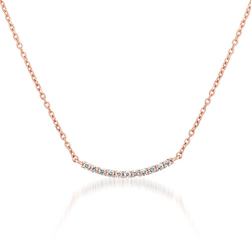 STAR JEWELRY「DIAMOND LINE NECKLACE」|ネックレス|ローズゴールド
