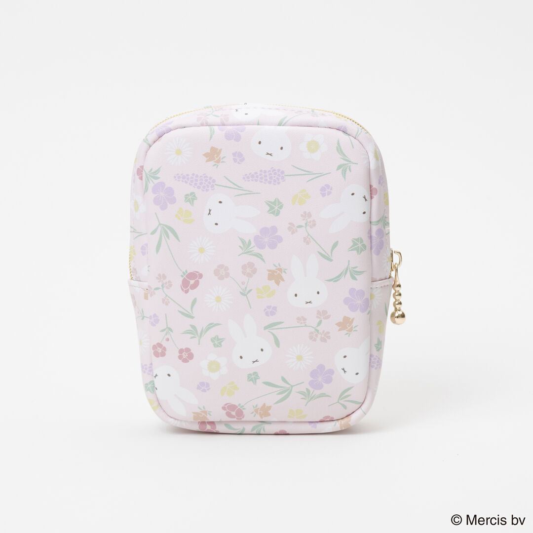  「MIFFY Floral pattern 縦型スクエアポーチ」|ポーチ|