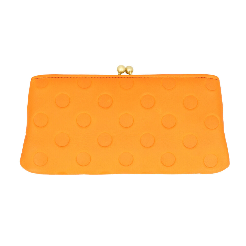 BACKYARD FAMILY「ズッケロ 財布 55407 zucchero 通販 長財布 長サイフ ドット柄がま口長財布 本革」|財布|オレンジ1