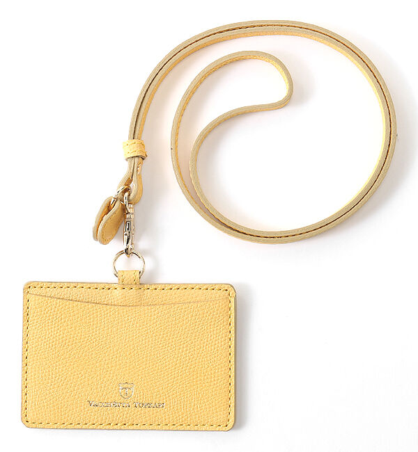 TOPKAPI 「COLORATO［コロラート］角シボ型押し・IDケース」|名刺入れ・カードケース|レモンイエロー