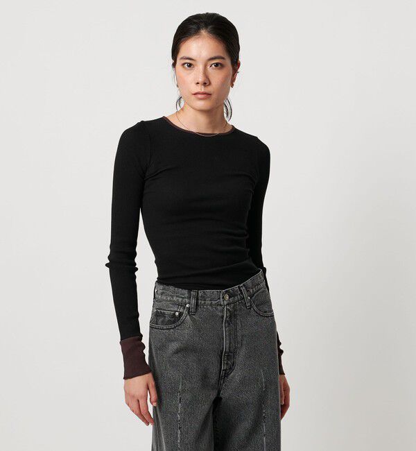 UNITED ARROWS「＜TO UNITED ARROWS＞リブ ロングスリーブ カットソー」|Tシャツ・カットソー|