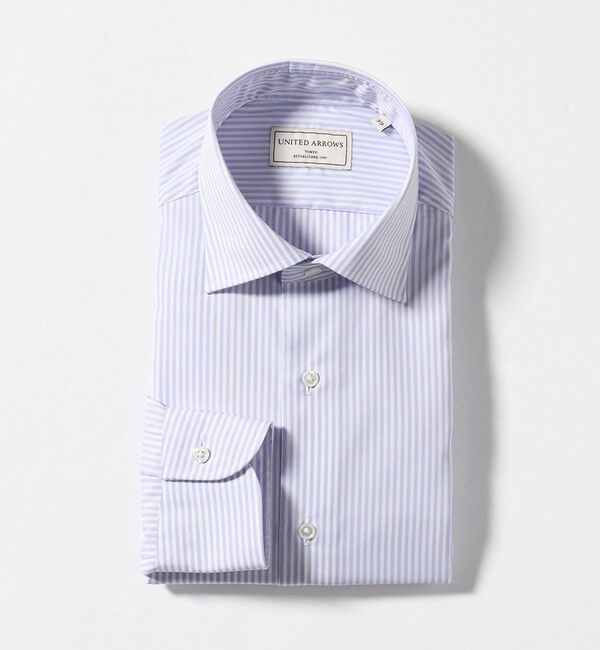 UNITED ARROWS「イージーケア AG ロンドンストライプ セミワイドカラーシャツ ー抗菌防臭ー」|シャツ・ブラウス|LILAC