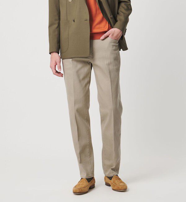 UNITED ARROWS「ドリル 5ポケット  ベーシック テーパード ノープリーツ パンツ」|チノ|