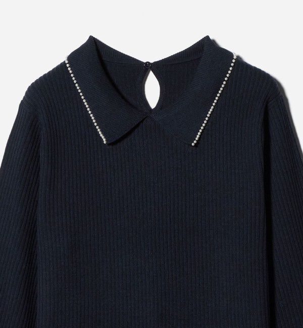 UNITED ARROWS green label relaxing「フィット＆フレア 襟付き ニット ワンピース」|ワンピース|