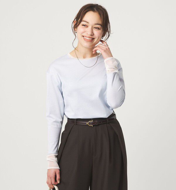 UNITED ARROWS green label relaxing「ソデ チュール プルオーバー カットソー」|Tシャツ・カットソー|