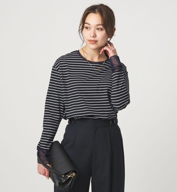 UNITED ARROWS green label relaxing「ソデ チュール プルオーバー カットソー」|Tシャツ・カットソー|