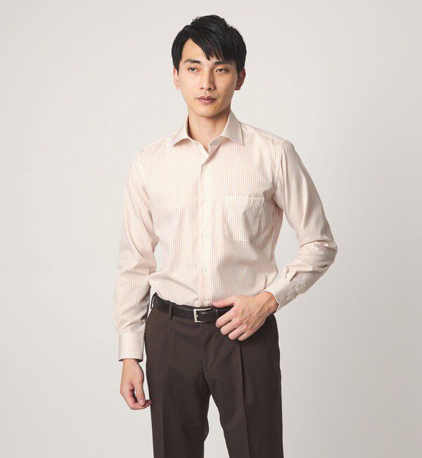 UNITED ARROWS green label relaxing「コットン ストライプ ワイドカラー ドレスシャツ -イージーアイロン-」|シャツ・ブラウス|BRICK