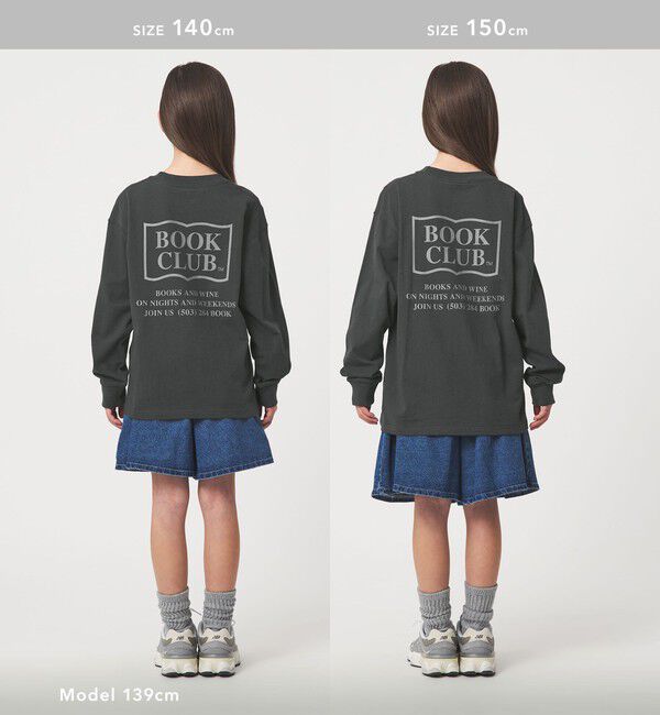 UNITED ARROWS green label relaxing「【別注】＜BOOK CLUB＞ロゴ ロングスリーブTシャツ / キッズ  140cm-150cm」|Tシャツ・カットソー|