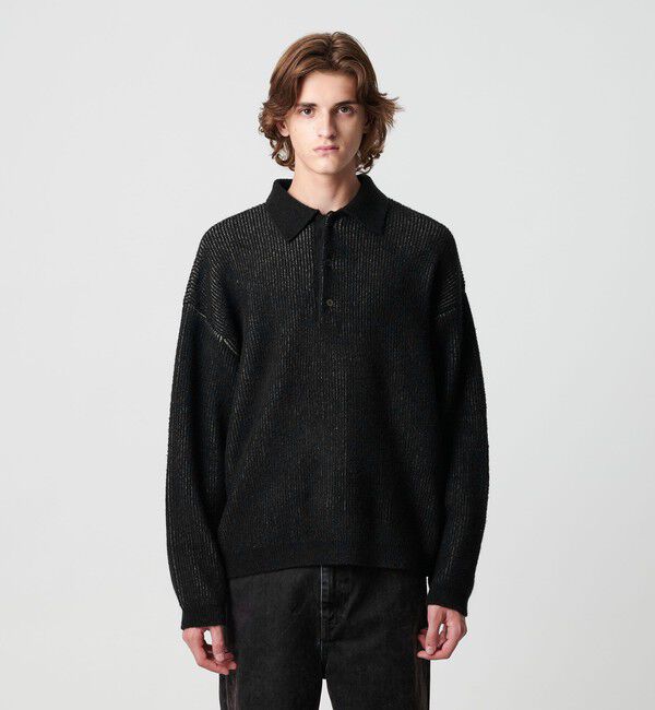 MONKEY TIME「ループヤーン プレーティング ポロシャツ」|ニット・セーター|