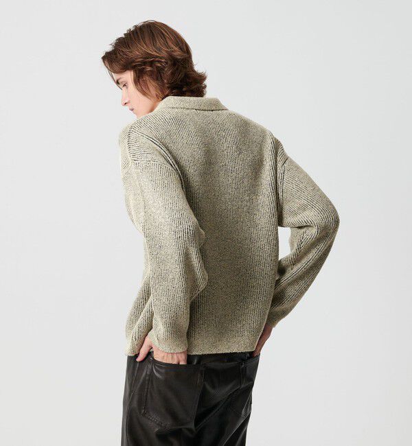 MONKEY TIME「ループヤーン プレーティング ポロシャツ」|ニット・セーター|