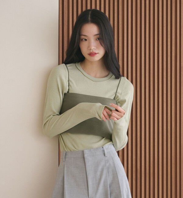 BEAUTY&YOUTH UNITED ARROWS「コットンポリウレタン ロングスリーブカットソー&バンドゥ」|Tシャツ・カットソー|