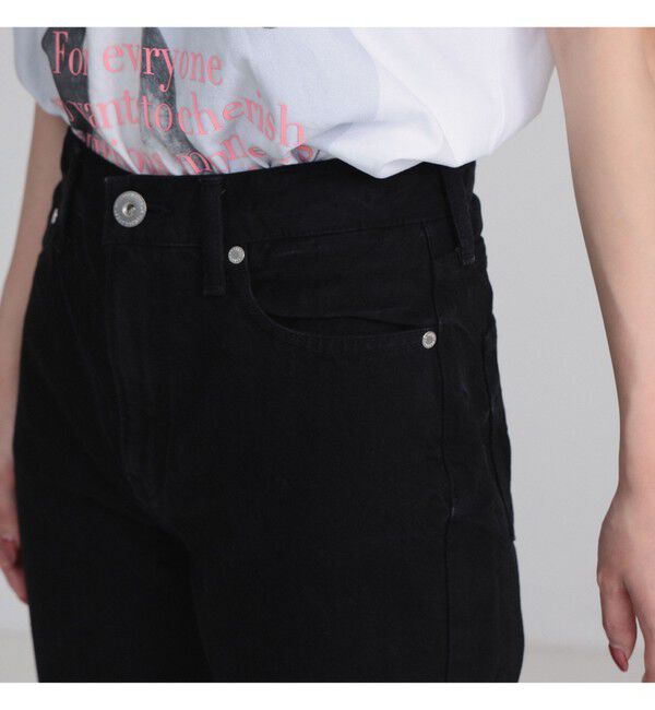 Demi-Luxe BEAMS 「upper hights / THE AMALIE BLACK デニムパンツ」|デニム|