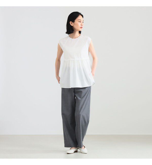 Demi-Luxe BEAMS 「ポリエステル レーヨン ペプラム ブラウス」|シャツ・ブラウス|