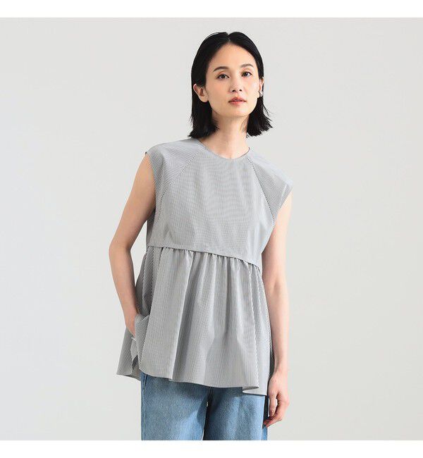 Demi-Luxe BEAMS 「ポリエステル レーヨン ペプラム ブラウス」|シャツ・ブラウス|