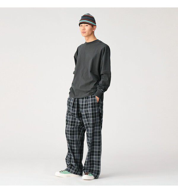 BEAMS「【別注】Champion / フェイク レイヤード ロングスリーブ Tシャツ」|Tシャツ・カットソー|